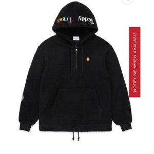 Teddy Fresh half zip sherpa hoodie